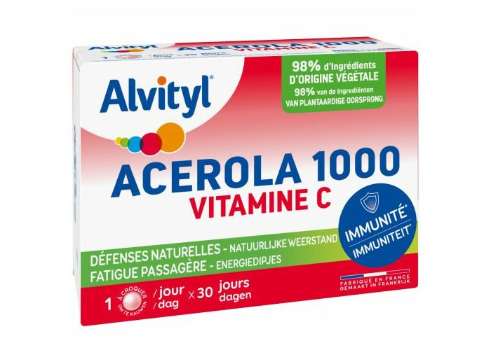 ALV ACEROLA 1000 B/30 VIT C A CROQUER