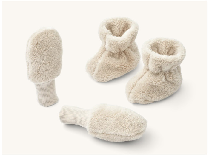 Kit naissance Chaussons et mouffles Fernanda
