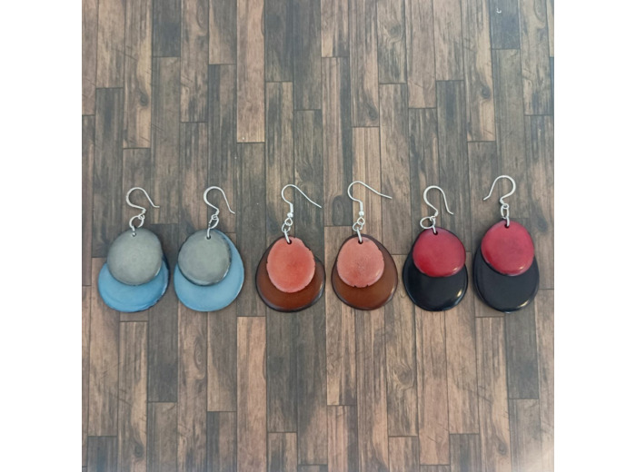 Boucles d'oreilles Isaiah en ivoire végétal