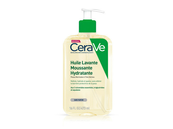 Huile Lavante Moussante Hydratante 473ml Cleanse Corps peaux normales à très sèches Cerave