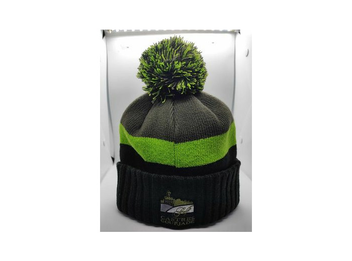 Bonnet d'hiver pompon brodé Castres-Gourjade