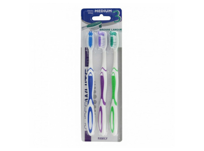 Brosse A Dents Brush Family Medium X3 Superwhite
