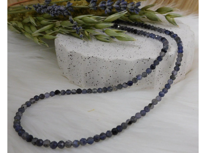 COLLIER IOLITE FACETTÉE