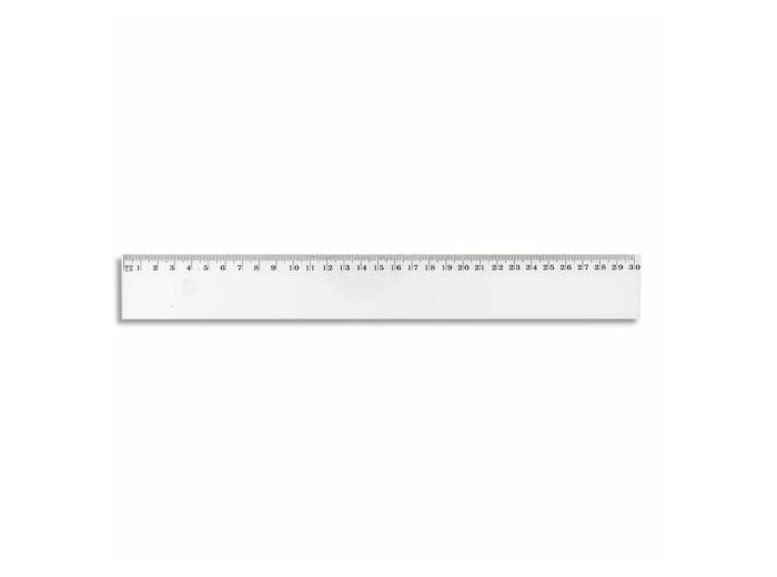 Règle plate plastique - 30 cm