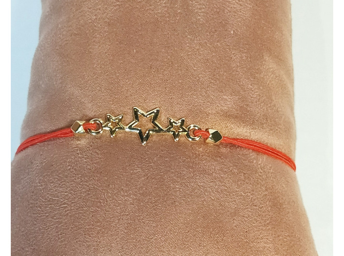 Bracelet élastique doré/étoiles