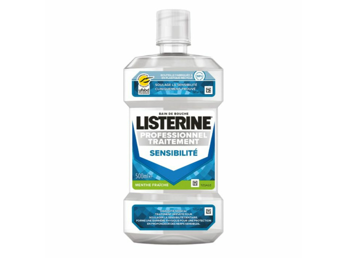 Bain De Bouche Traitement Sensibilite 500 ml Menthe Fraîche Listerine