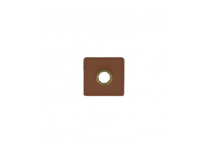 Oeillets sur simili marron
