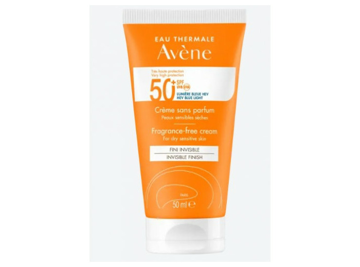 Crème SPF50+ Sans Parfum 50ml Solaire Peaux sensibles sèches Avène