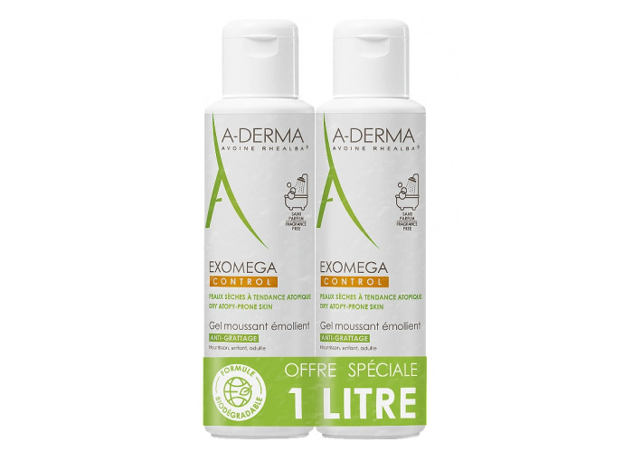 A-DERMA GEL LOUSSANT EMOLL A-GRAT 2X500ML