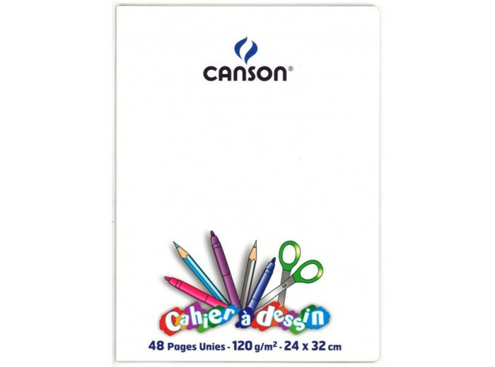 Cahier à dessin 24x32 - 48 pages - Polypro