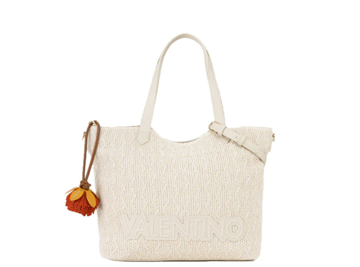 Valentino Courmayeur Sac Shopping Tissé Ecru