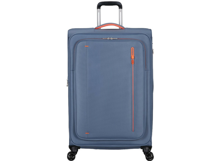 American Tourister CloudRider Valise Souple 78Cm 4 Roues Trolley Extensible & TSA Stone Blue