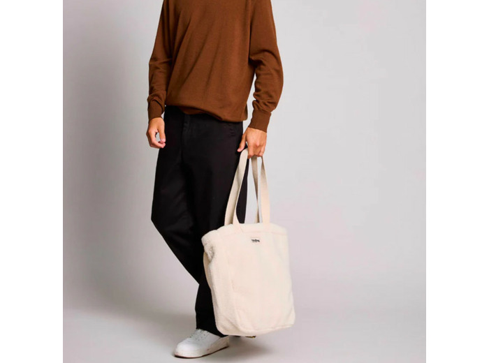 Hindbag Paul Tote Bag et Cabas Fausse Fourrure Teddy Arctique