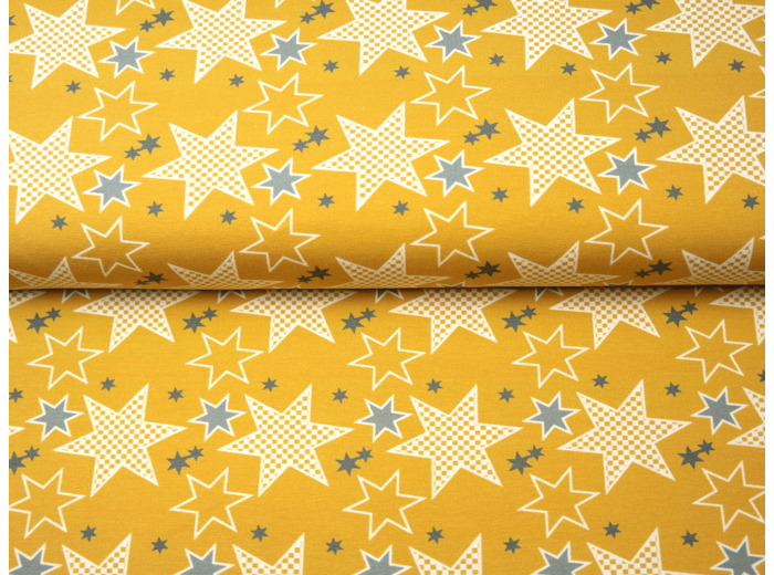 Tissu Jersey imprimé stars coton bio Stenzo