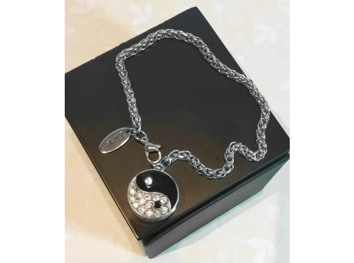 Bracelet en chaîne yin yang