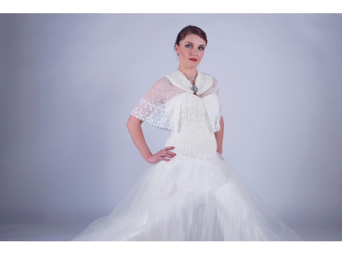 Corset ivoire mariage et sa voilette