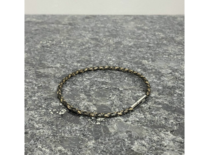 Bracelet discret en cuir Marron