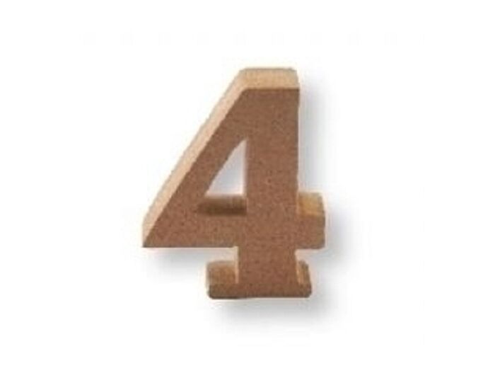 Chiffre "4" Mdf - 4,5 cm