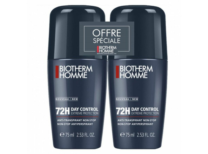 Deodorant 72h 2x75ml Day Control Homme Biotherm