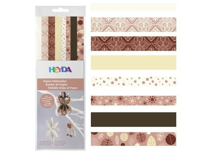Bandes de papier origami - Rose / Vanille