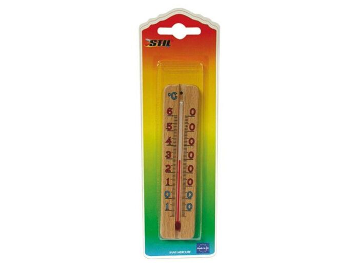 STIL - 2053.5 - Thermomètre Ambiant en Bois 13.7 x 3 cm