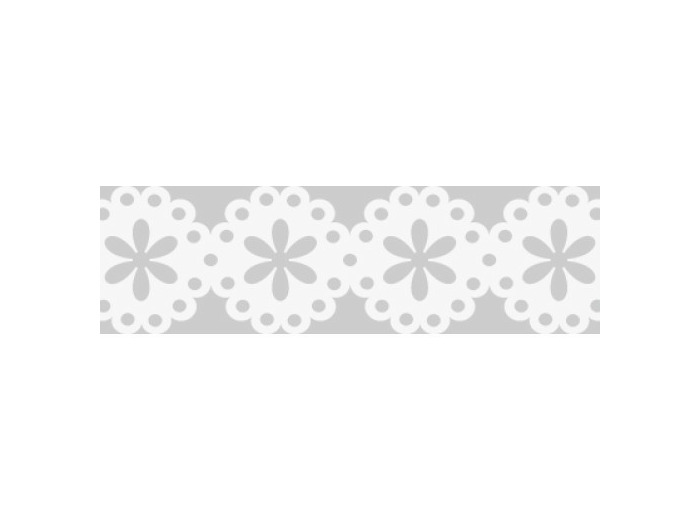 Dentelle en papier, auto-adhésive - Fleurs blanches