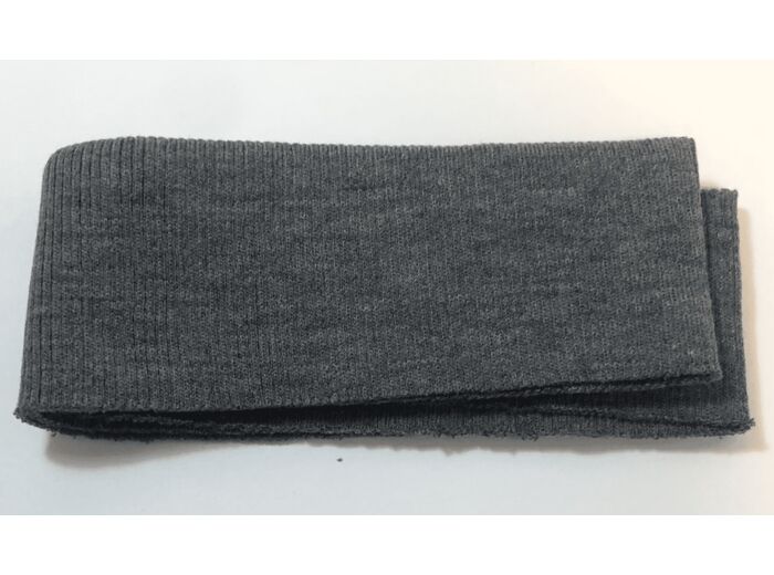 Bas de blouson acrylique/laine gris foncé