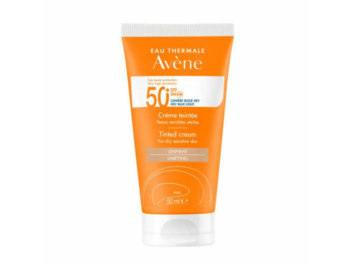 Creme Teintée SPF50+ 50ml Solaire Peaux sensibles sèches Avène Avène