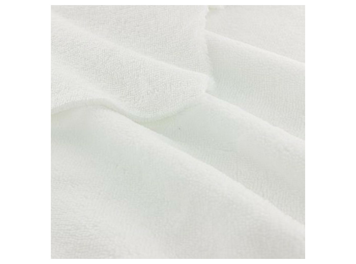 Tissu éponge microfibre de bambou blanc