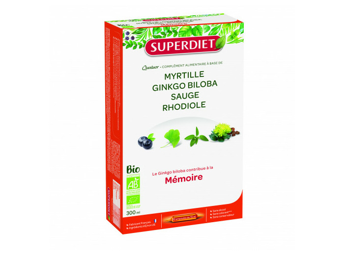 Quatuor Memoire Bio 20 Ampoules Superdiet