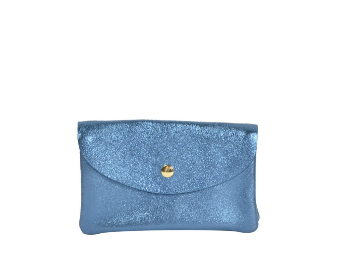 Farfouillette Porte-monnaie Cuir GM Bleu