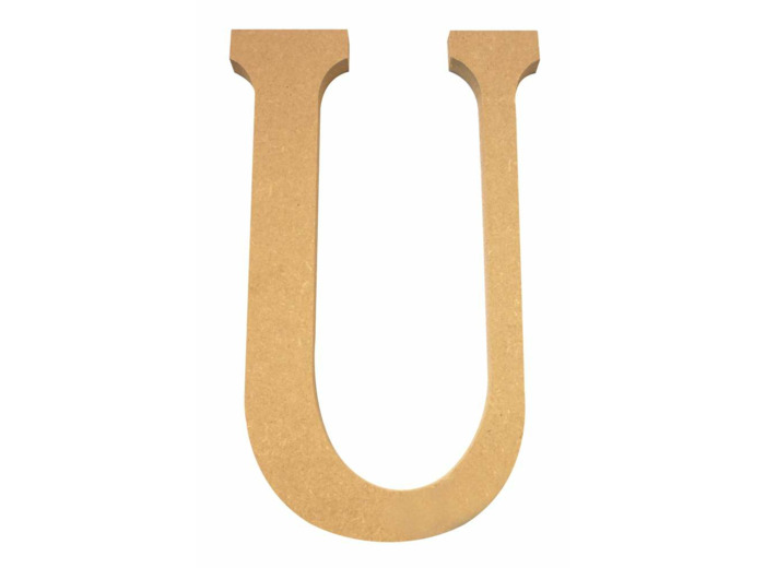 Lettre "U" Mdf - Hauteur : 220 mm