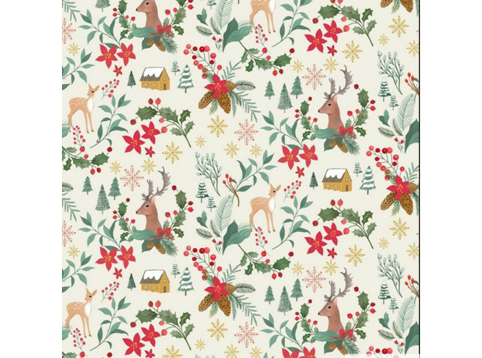 Tissu Xmas Canvas motifs NÖEL