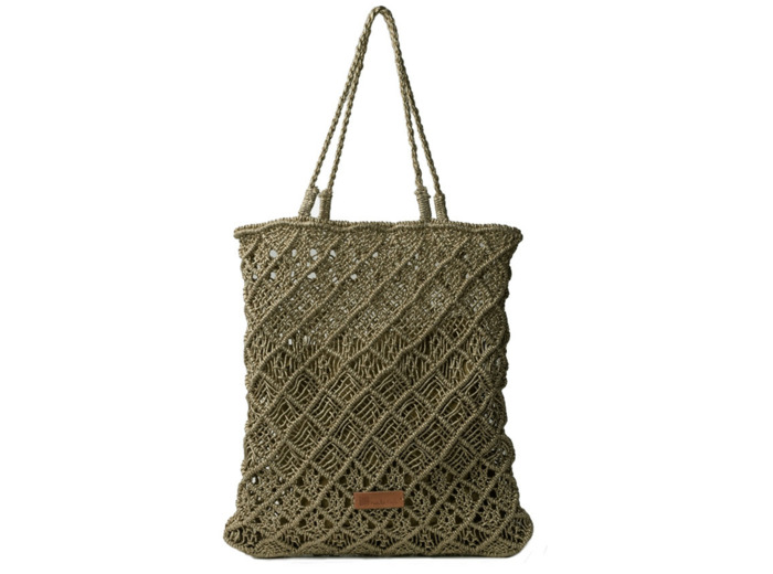 Biba Metal Sonora Sac Cabas En Coton Tressé Bronce