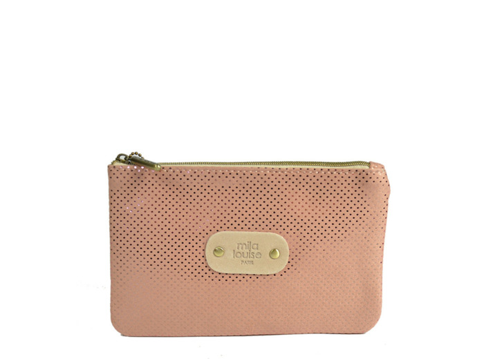 Mila Louise Poch PM DS Trousse de Sac Et Monnaie Rosée