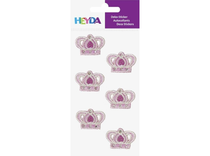 Sticker textile "Couronne rose"