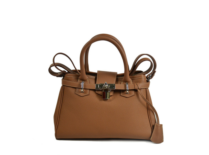 Berthille Mini Vendome Grainé Sac à Main Tan