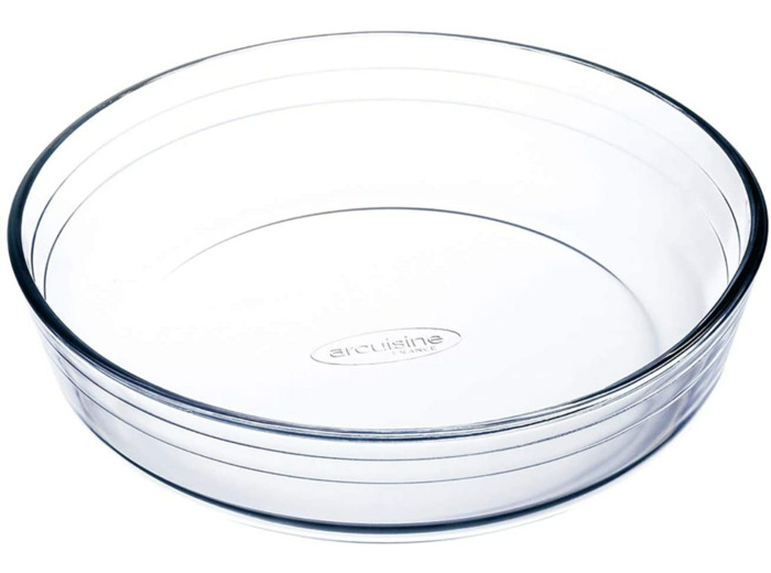 Ô cuisine 7541470 Moule à manqué en Verre Borosilicate 22 Cm, Transparent Profond 22 cm