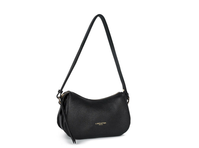 Lancaster Dune Petit sac Besace En Cuir Grainé 529-94 Noir