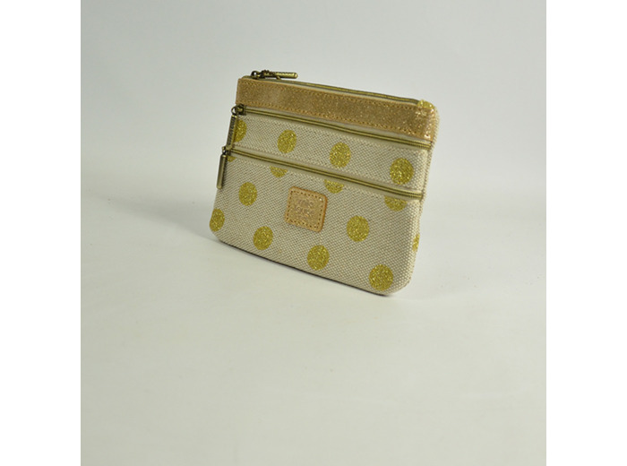 Mila Louise Pair PM DB Porte-monnaie Toile Pois Jaune
