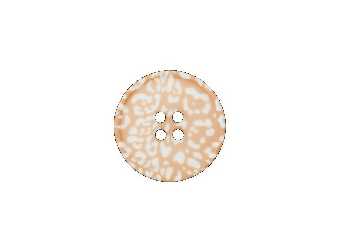 Boutons fleurs blanches sur fond beige 18 mm