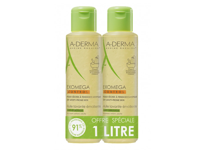 A-DERMA EXOMEGA HUILE LAVANTE 2X500ML
