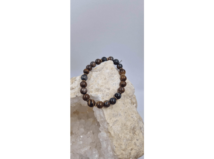 Bracelet oeil de tigre / flocon / taureau OLPA511