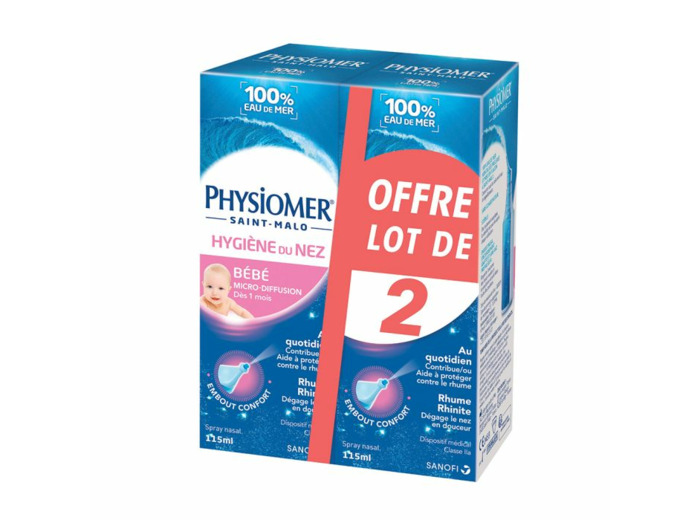 Hygiene Du Nez Bébé Micro-diffusion 2x115ml Physiomer