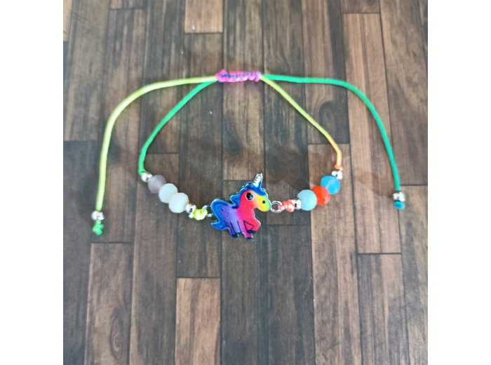 Bracelet enfant licorne arc en ciel