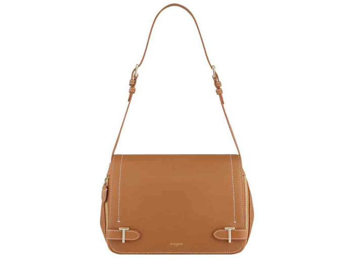 Le Tanneur Simone Sac Bandoulière Moyen Cuir grainé Tan