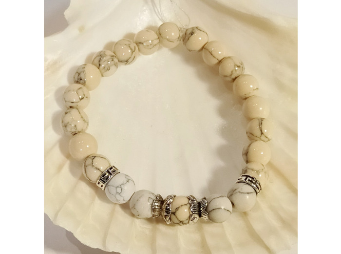 Howlite, jade effet marbré