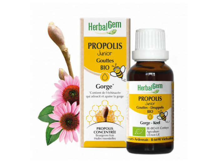 Junior Bio Gouttes Gorge 15ml Propolis Herbalgem