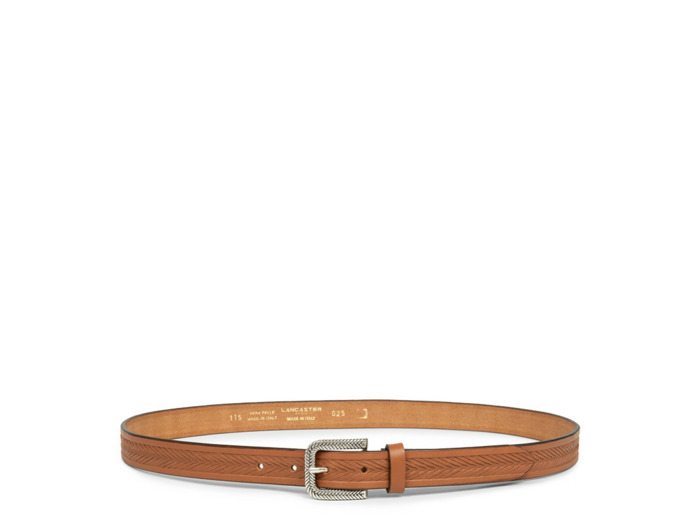 Lancaster Ceinture en Cuir de Vachette Végétal Femme 601-021 Cognac M