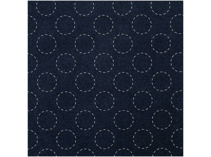 Tissu broderie sashiko bleu marine